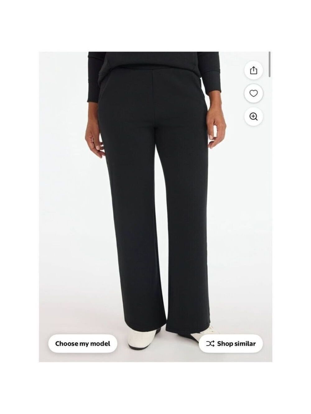 Avia Black Fleece Wide Leg Sweatpants Satin Trim Size L